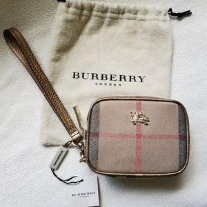 NWT Burberry Plaid Clutch